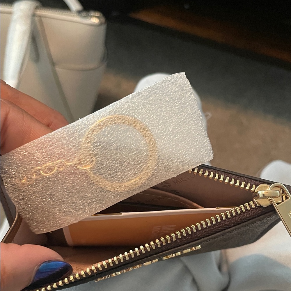 Michael Kors Tan and Gold Travel Wallet - Picture 4 of 4